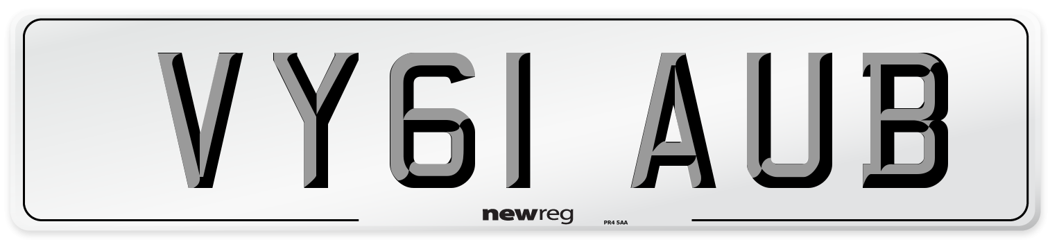 VY61 AUB Number Plate from New Reg